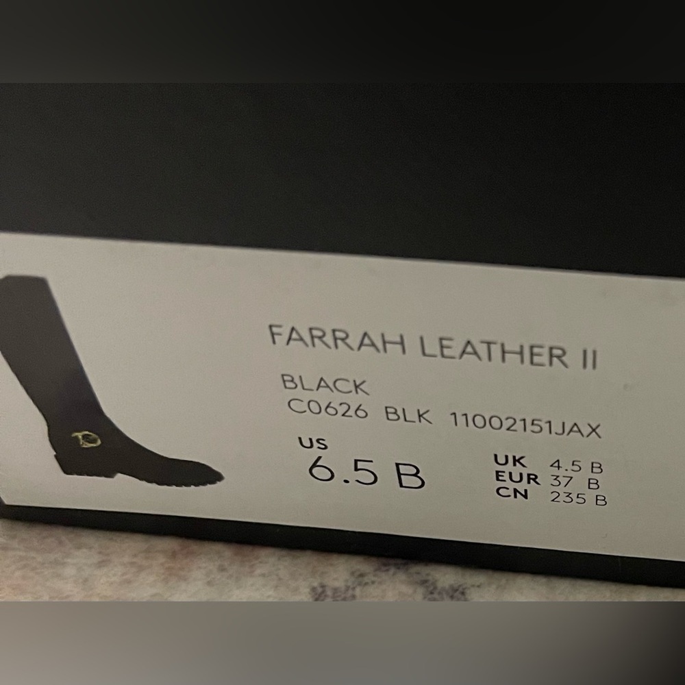 NWT COACH Farrah ll Leather Knee High Riding Boot Black Gold Buckle Size 6.5 - Picture 7 of 7